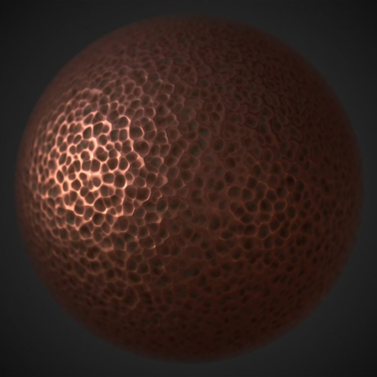 Old Hammered Copper PBR Material