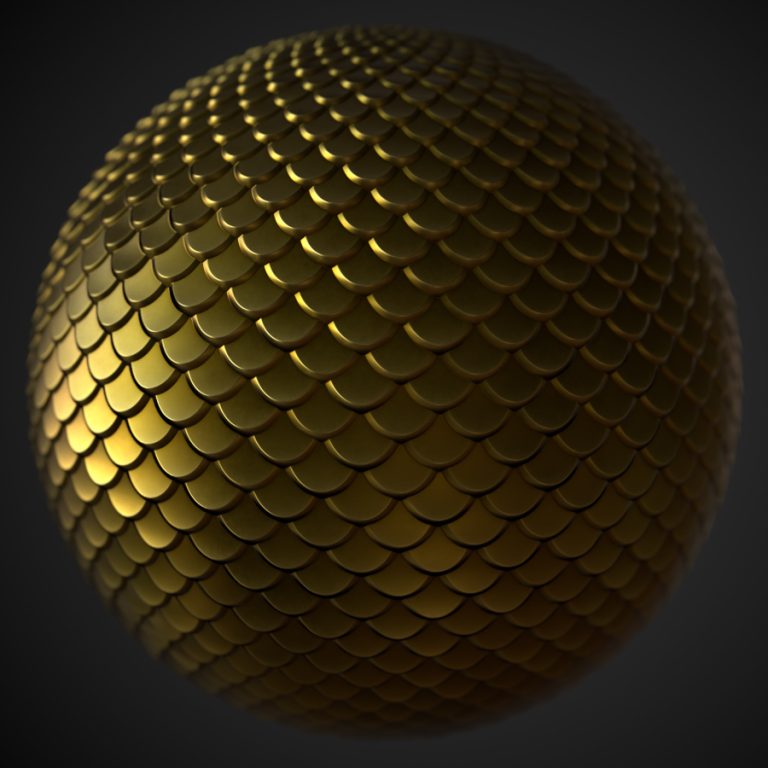 Fancy Scaled Gold PBR Material