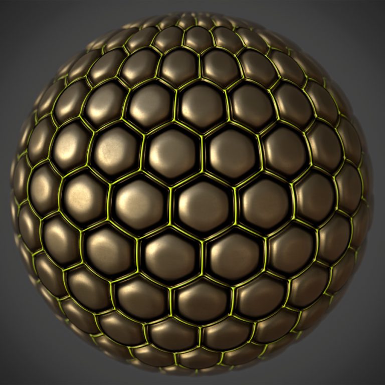 Futuristic Hex Armor PBR Material