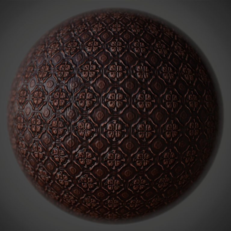 Fancy Carved Wood PBR Material